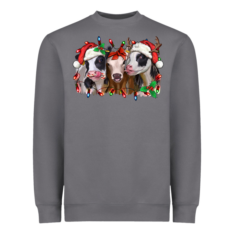 Funny Christmas Heifers Heavyweight Sweatshirt by Jasminsmagicworld | Teevron