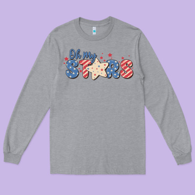 Oh My Stars Long Sleeve Tee Designed By Maliassmallbusiness