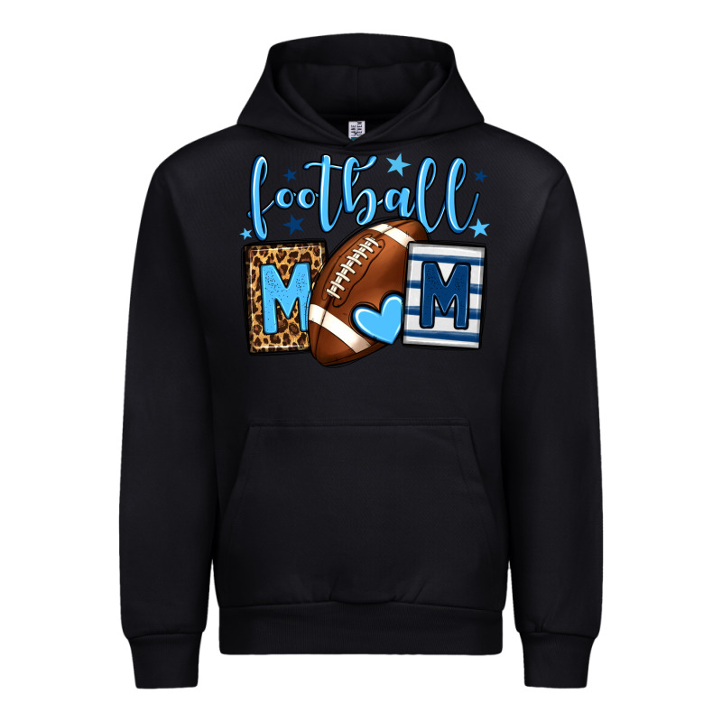 Football Mom Blue Team Color  Mother's Day Urban Hoodie by HowdyJamesFarm | Teevron