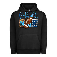 Pigment Black Football mom blue team color  mother's day Urban Hoodie - HowdyJamesFarm