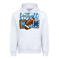 White Football mom blue team color  mother's day Urban Hoodie - HowdyJamesFarm