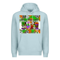Blue Mist Halloween Coffee Cups Premium Hoodie - texasbilliewilder