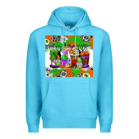 Ocean Blue Halloween Coffee Cups Premium Hoodie - texasbilliewilder
