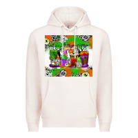 Pale Pink Halloween Coffee Cups Premium Hoodie - texasbilliewilder