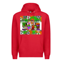 Red Halloween Coffee Cups Premium Hoodie - texasbilliewilder