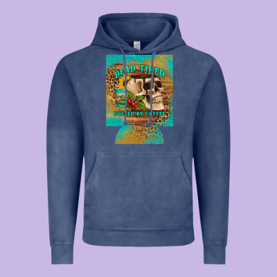 Dead Tired Fueled By Coffee 12 Oz Can Cooler (regular) Vintage Hoodie Designed By Artiststas