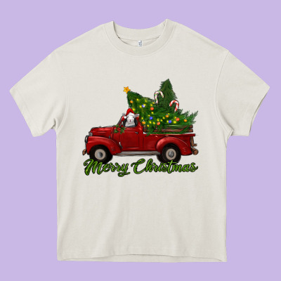 Merry Christmas Baby Sheep Trees With Truck Heavy Core Tee Designed By Ranaportraitstore