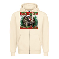 Sandshell Merry Christmas skeleton Zipper Hoodie - NancyCooperArtShop
