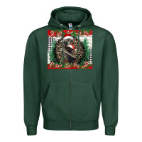 Merry Christmas Skeleton Zipper Hoodie | Teevron