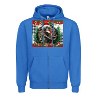 True Royal Merry Christmas skeleton Zipper Hoodie - NancyCooperArtShop