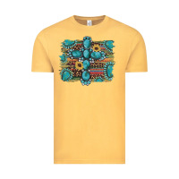 Vintage Mustard western gemstone cross sunflowers serape leopard glitter Vintage Tee - Artiststas