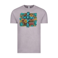 Western Gemstone Cross Sunflowers Serape Leopard Glitter Vintage Tee | Teevron