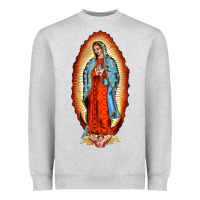 Heather Grey our new lady of guadalupe Heavyweight Sweatshirt - BarkalooDesign
