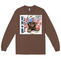 Chestnut land of the free Long Sleeve Tee - MaliasSmallBusiness