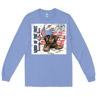 Colony Blue land of the free Long Sleeve Tee - MaliasSmallBusiness