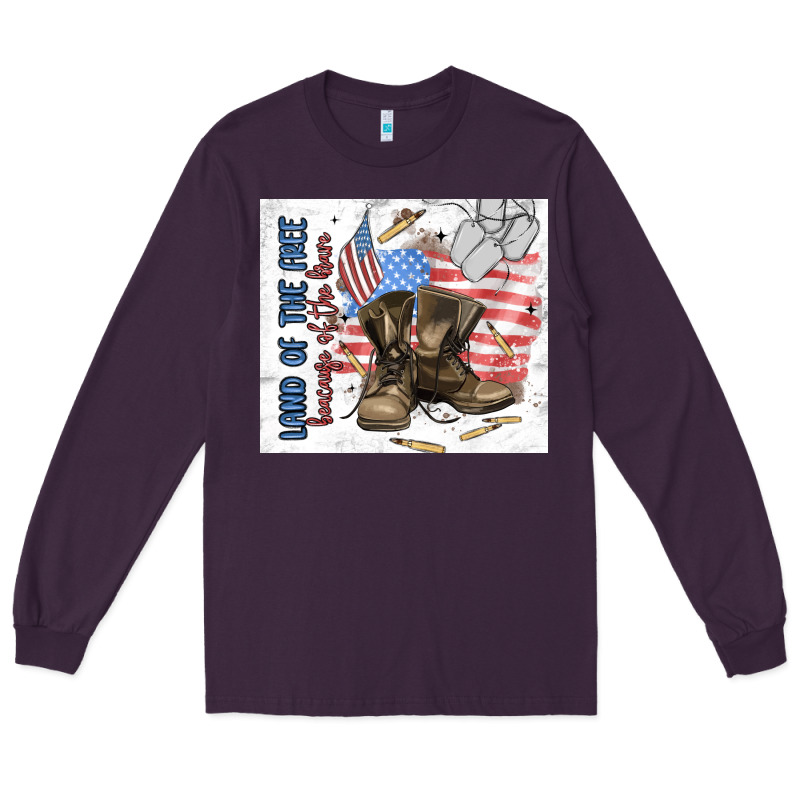 Land Of The Free Long Sleeve Tee by MaliasSmallBusiness | Teevron