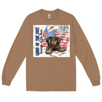 Toasted Coconut land of the free Long Sleeve Tee - MaliasSmallBusiness