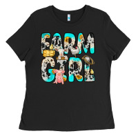 Black farm girl Ladies Tee - Zillion Design Studio