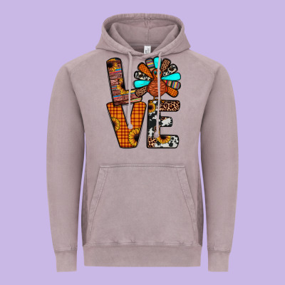 Turkey Love Vintage Hoodie Designed By Jahusdesignshop