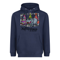 Navy I Want Hippopotamus For Christmas Heavyweight Hoodie - Bettercallsaul