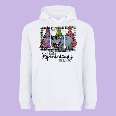 I Want Hippopotamus For Christmas Heavyweight Hoodie Designed By Bettercallsaul