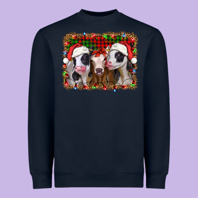 Christmas Heifers Heavyweight Sweatshirt Designed By Jasminsmagicworld