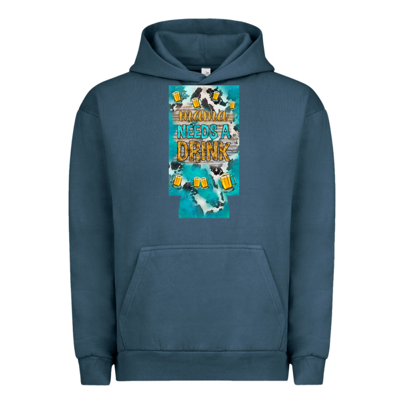 Mama Needs A Drink Slim Can Cooler Mother's Day Urban Hoodie by HowdyJamesFarm | Teevron