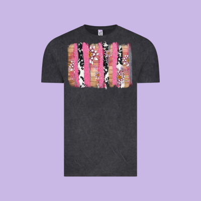 V.d Cow And Lotus Brushstrock Vintage Tee Designed By Adodesignshop