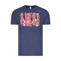 Vintage Denim v.d cow and lotus brushstrock Vintage Tee - AdoDesignShop