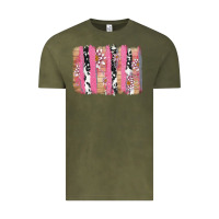 Vintage Olive v.d cow and lotus brushstrock Vintage Tee - AdoDesignShop