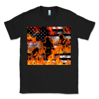 Black firefighter thin red lin Classic Tee - LillyAllenDesigns
