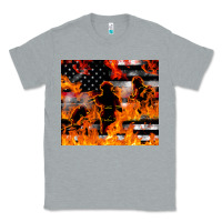 Heather Grey firefighter thin red lin Classic Tee - LillyAllenDesigns