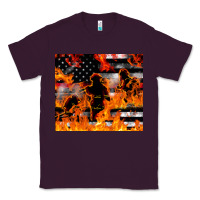 Plum firefighter thin red lin Classic Tee - LillyAllenDesigns