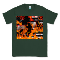 Sports Green firefighter thin red lin Classic Tee - LillyAllenDesigns