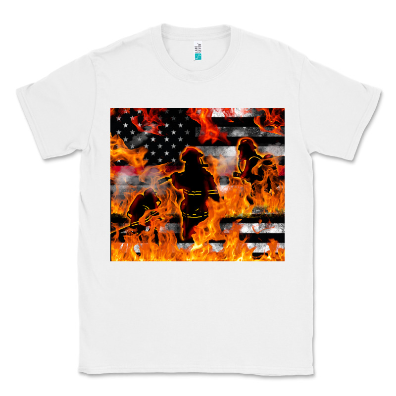 Firefighter Thin Red Lin Classic Tee by LillyAllenDesigns | Teevron
