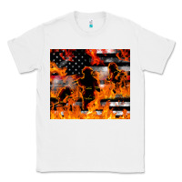 White firefighter thin red lin Classic Tee - LillyAllenDesigns