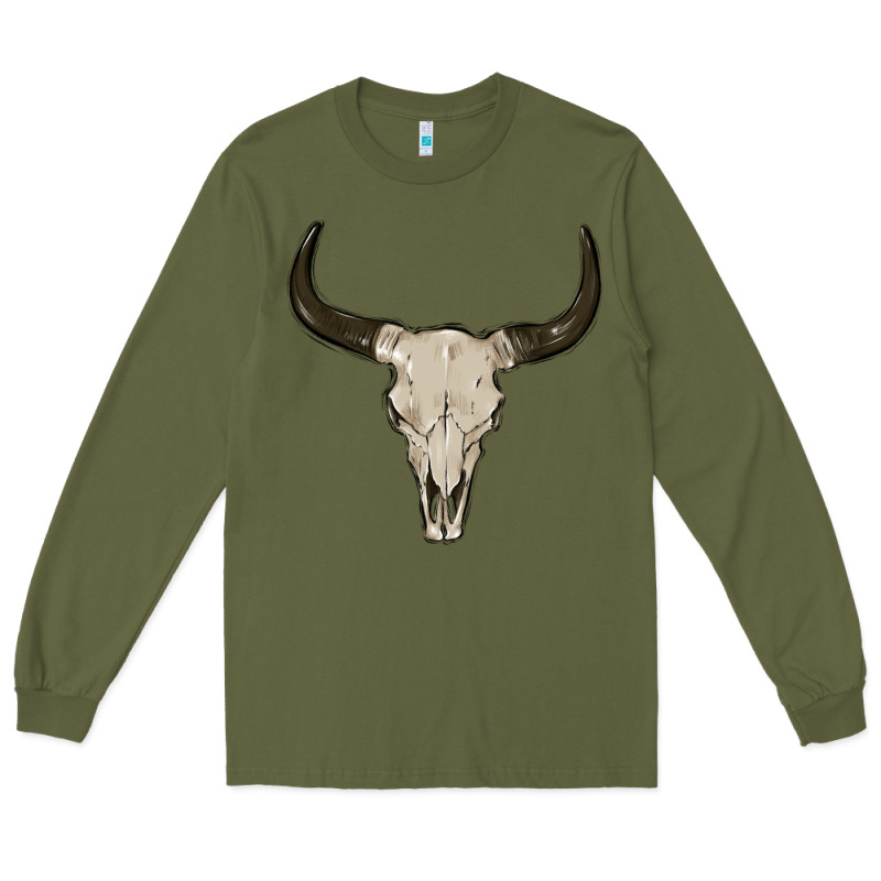 Cow Skul Long Sleeve Tee by MaliasSmallBusiness | Teevron