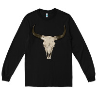 Black cow skul Long Sleeve Tee - MaliasSmallBusiness