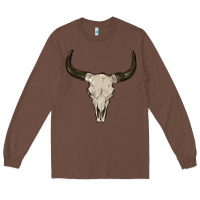 Chestnut cow skul Long Sleeve Tee - MaliasSmallBusiness