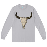 Moon Dust cow skul Long Sleeve Tee - MaliasSmallBusiness