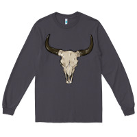 Smoke cow skul Long Sleeve Tee - MaliasSmallBusiness