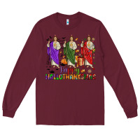 Burgundy san judas happy  hallothanksmas Long Sleeve Tee - JahusDesignShop
