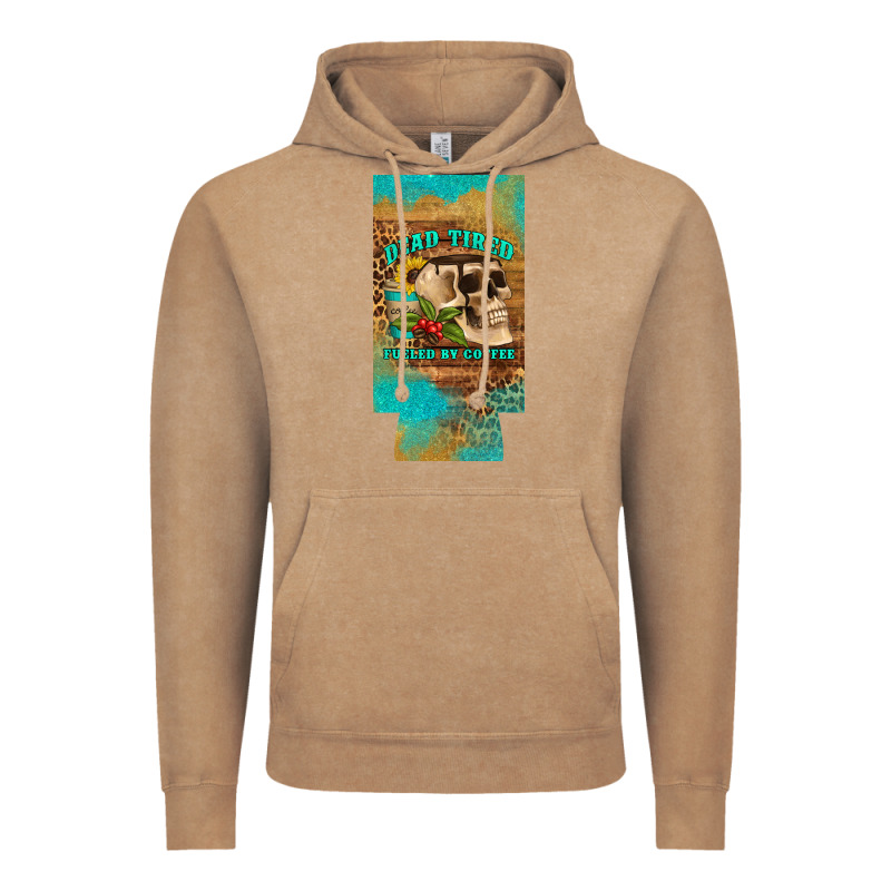 Dead Tired Fueled By Coffee 12 Oz Can Cooler  (slim) Vintage Hoodie by Artiststas | Teevron