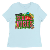 Baby Blue school vibes Ladies Tee - texasbilliewilder