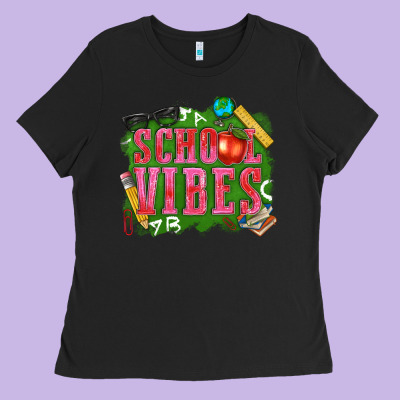 School Vibes Ladies Tee Designed By Texasbilliewilder