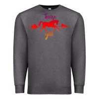 Charcoal Heather Horse Girl Premium Sweatshirt - Bettercallsaul