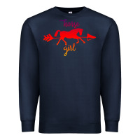 Navy Horse Girl Premium Sweatshirt - Bettercallsaul