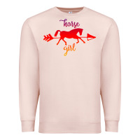 Pale Pink Horse Girl Premium Sweatshirt - Bettercallsaul