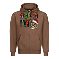 Chestnut Merry af skeleton messy bun Zipper Hoodie - NancyCooperArtShop