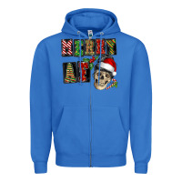 True Royal Merry af skeleton messy bun Zipper Hoodie - NancyCooperArtShop